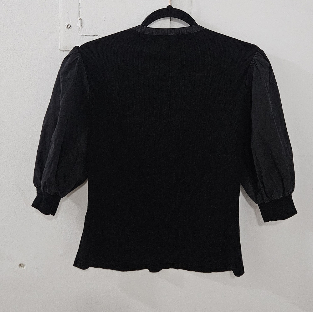 BLANK Puff Sleeve Ribbed Top - Picture 4 of 5